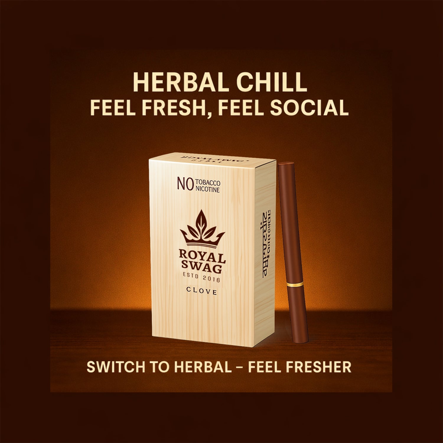 Ayurvedic Herbal Clove + Mint Flavor Cigarettes (20 + 20 Sticks)