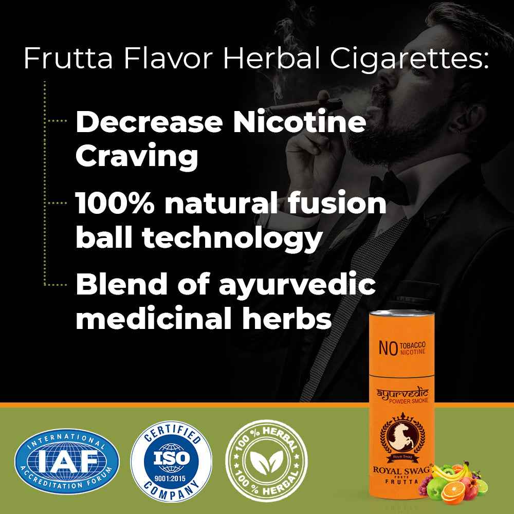 Ayurvedic Herbal Cigarette Frutta and Clove Flavour (50 Stick Each) Nicotine Free | Pack of 100