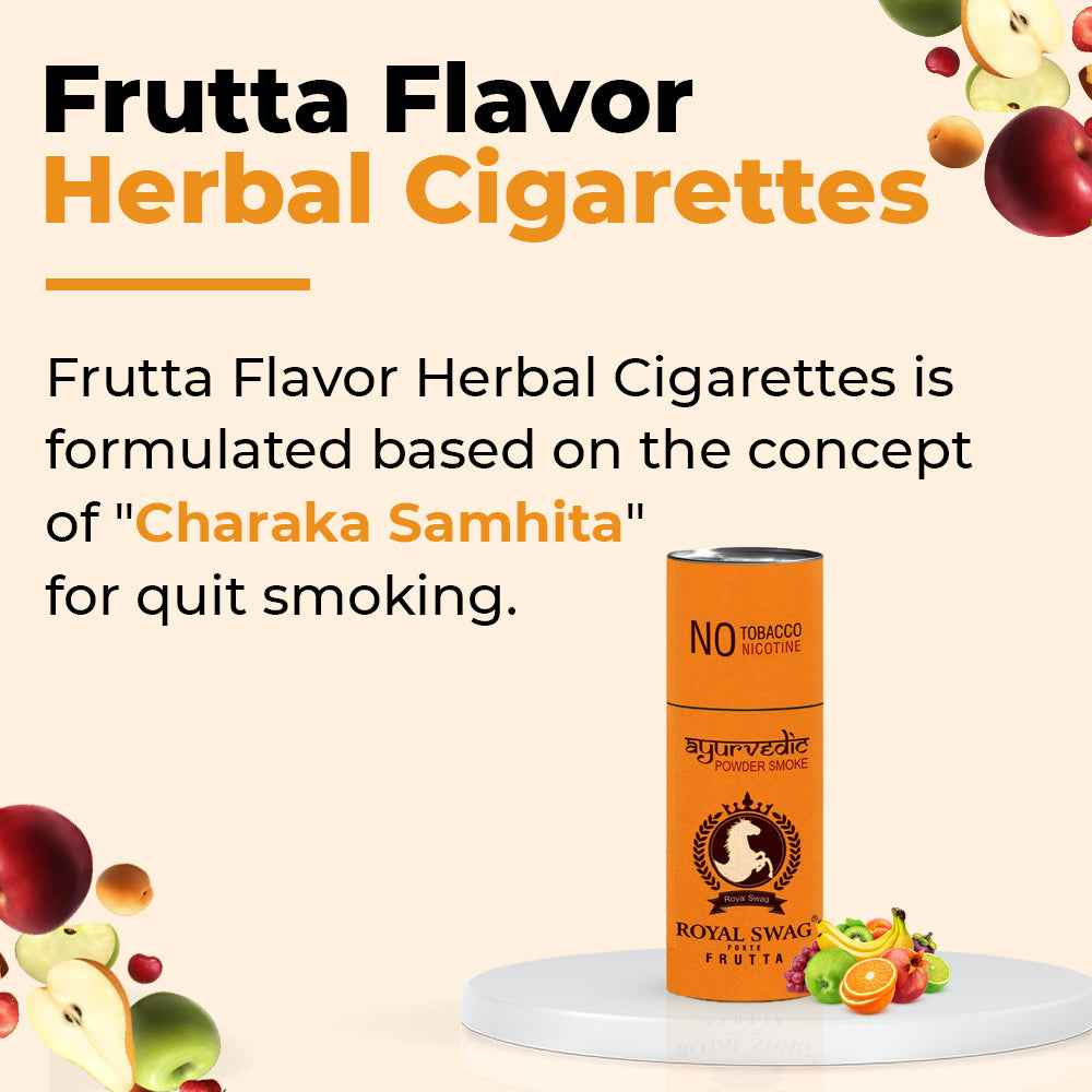 Ayurvedic Herbal Cigarette Frutta and Clove Flavour (50 Stick Each) Nicotine Free | Pack of 100