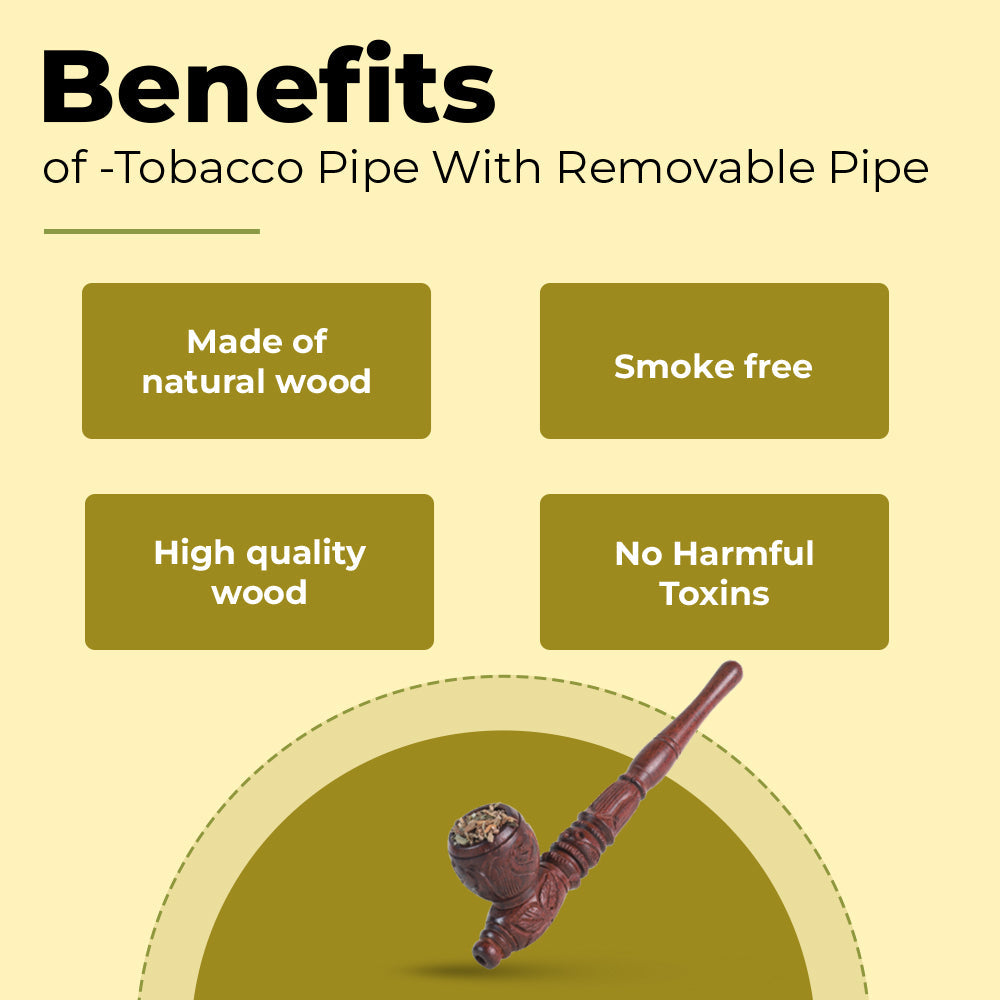 Traditional Wooden Smoking Antique Pipe