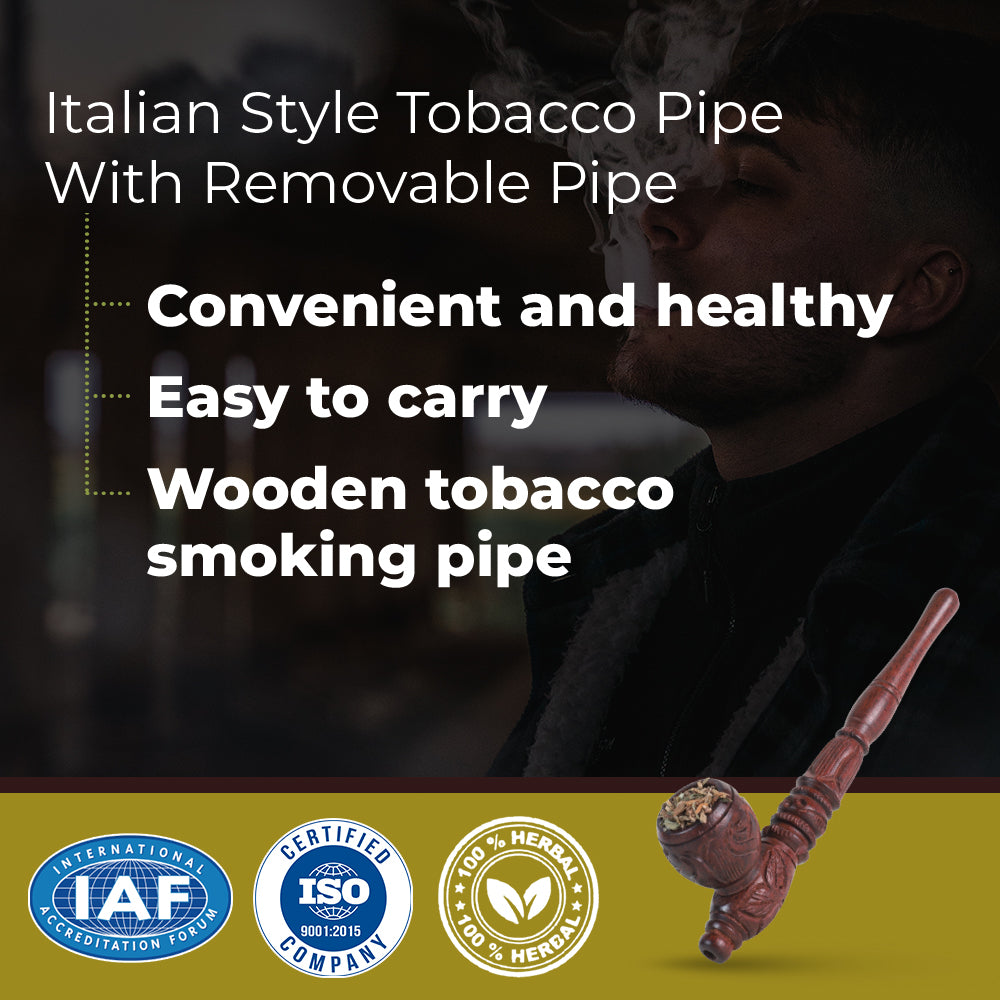Traditional Wooden Smoking Antique Pipe